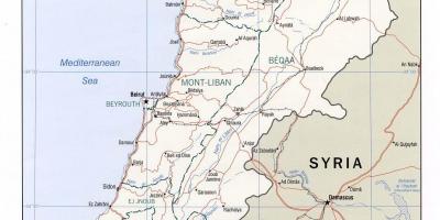 लेबनान के मानचित्र हाई स्कूल