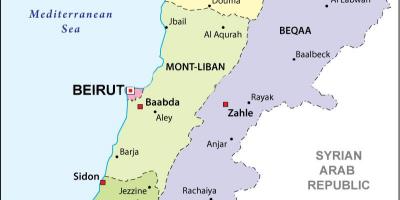 नक्शा लेबनान के राजनीतिक
