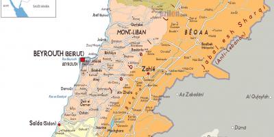 लेबनान के नक्शे में विस्तृत