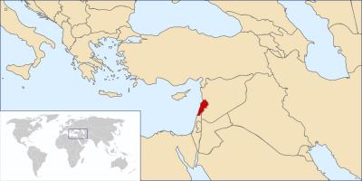 लेबनान के मानचित्र दुनिया 