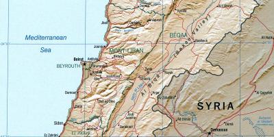 लेबनान के मानचित्र भूगोल